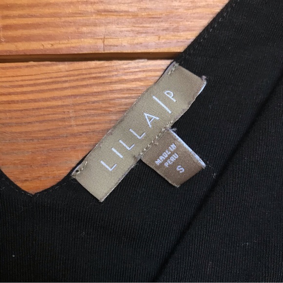 Lilla P Black V-Neck Viscose Dress, EUC, S - Picture 5 of 10